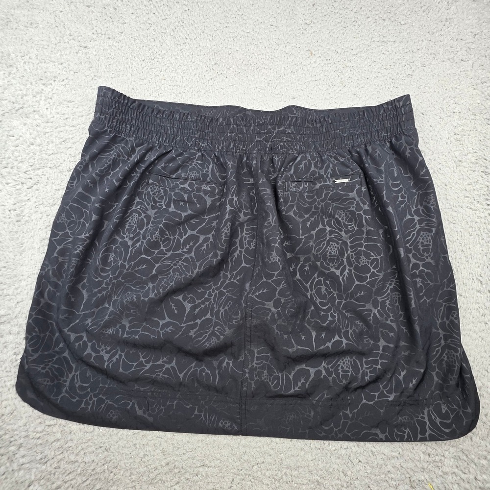 Orvis Skort Women XXL Black Floral Print Active Hiking Golf Athletic Pockets - Picture 7 of 8